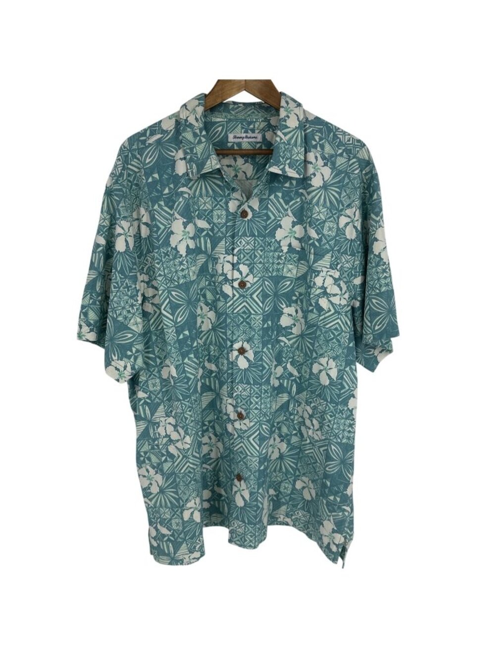Tommy Bahama Men's IslandZone Hawaiian Floral Print Short Sleeve Shirt Size XXL